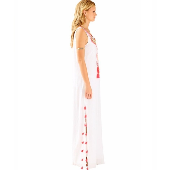 Women's LILLY PULITZER Nolia Maxi Beach  Lined Dress SIZE XS.   FL - Picture 2 of 14